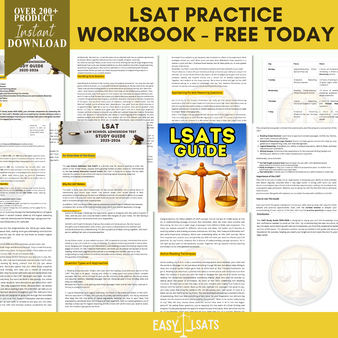 LSAT Practice Workbook - Free Today